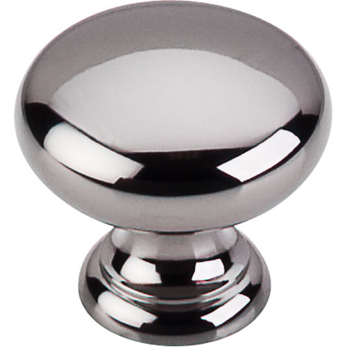 Mushroom 1 1/4" Diameter Round Knob, Black Nickel
