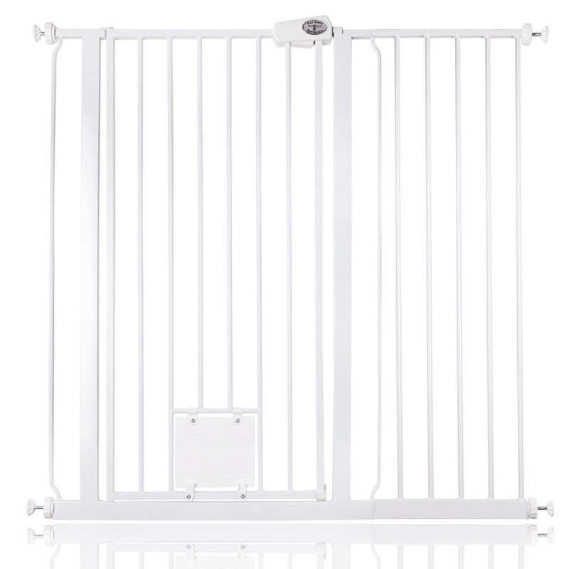 Metal Pressure Mounted Pet Gate, 107.4 - 115cm