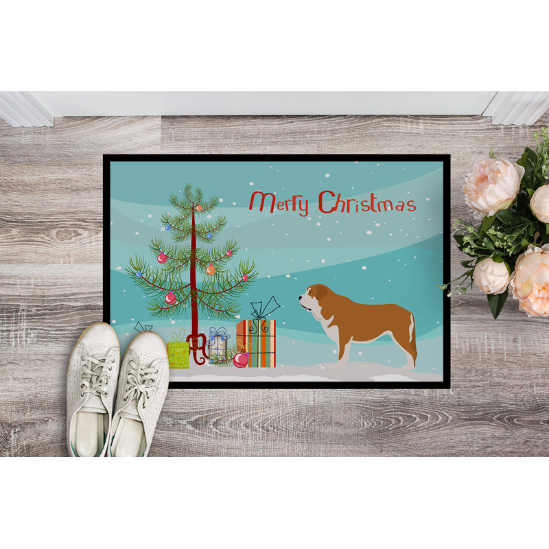 Tapis de noël pour l’extérieur antidérapant de noël espagnol à l’intérieur mat epanol, Rectangle 1 pi 6 po x 2 pi 3 po