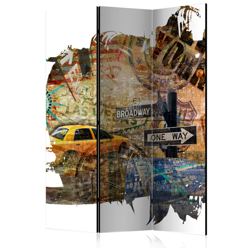 Hallard 135cm W x 172cm H 3 - Panel Solid Wood Folding Room Divider