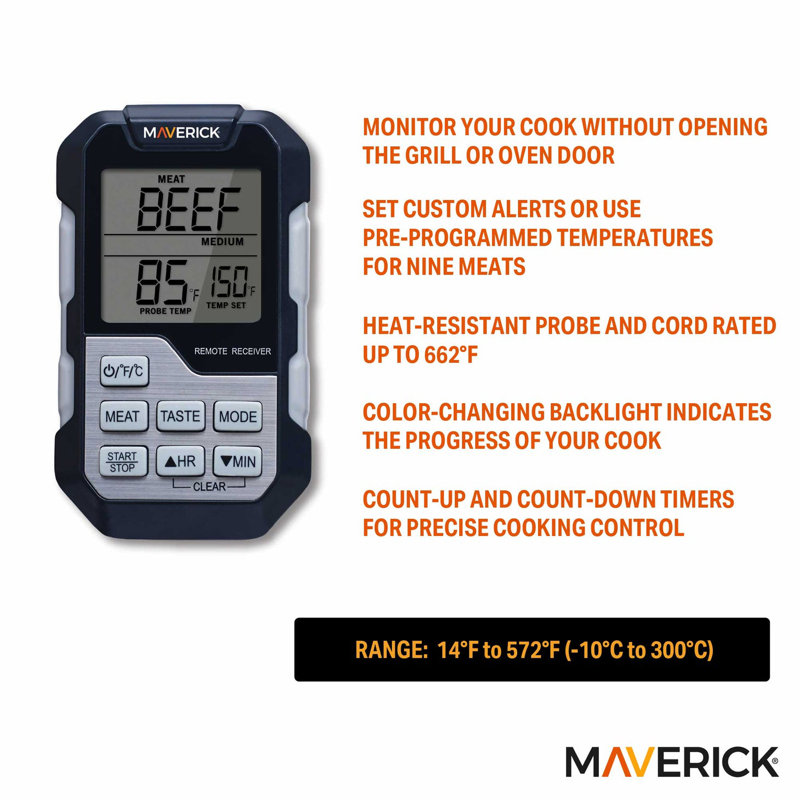 Single Probe Barbeque Thermometer And Timer