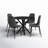 Folmar 39.5" W 5-Piece Round Dining Set with Chenille Chairs-95092223