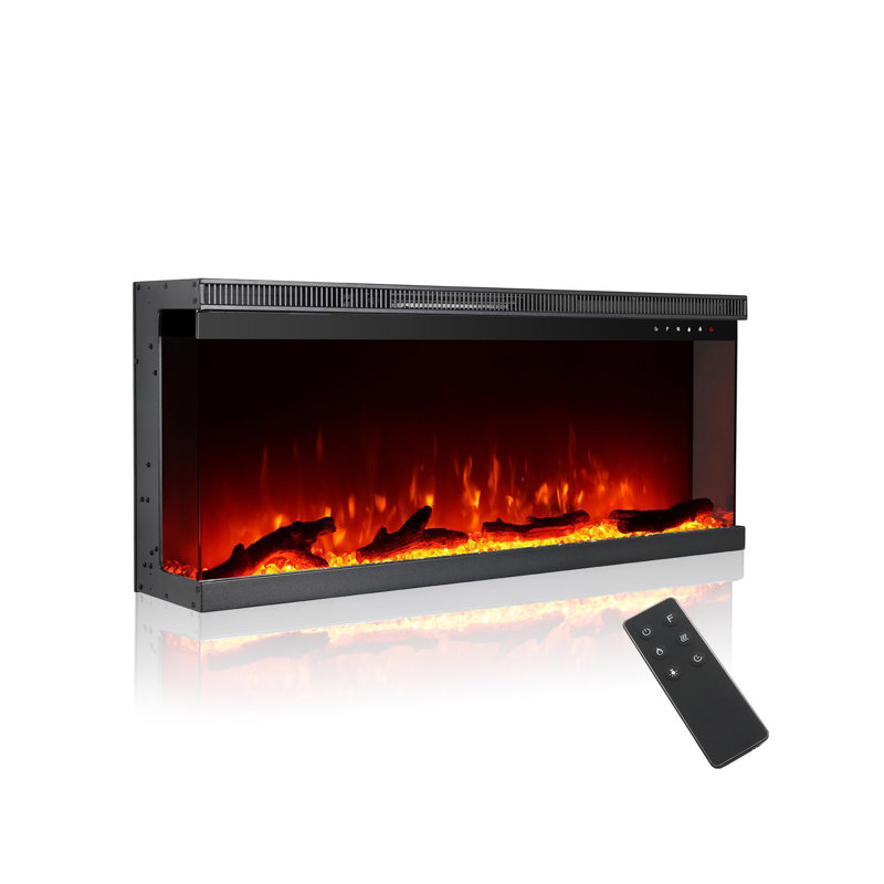 France Belfry 3-Sided Electric Fireplace Heating 1800W, 44cm H x 127cm W x 20cm D