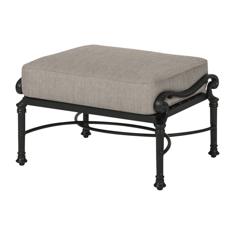 Florence Ottoman Frame with Cushions, Cast Ash Sunbrella® Plainweave, Desert Bronze