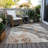 Machine Washable Indoor/Outdoor Cinead ACN1709 Silver Rug-104723712