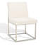 Chaise d'appoint rembourrée en acier inoxydable Athens-1213203037-1209155798