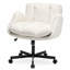 Chaise de bureau décontractée moderne à large siège réglable avec accoudoirs rabattables pour coiffeuse et petits espaces-130061570