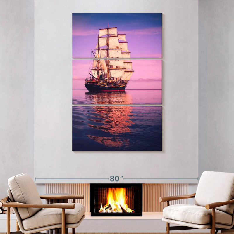 Mehar Panama Waters Ship, 74" H x 48" W