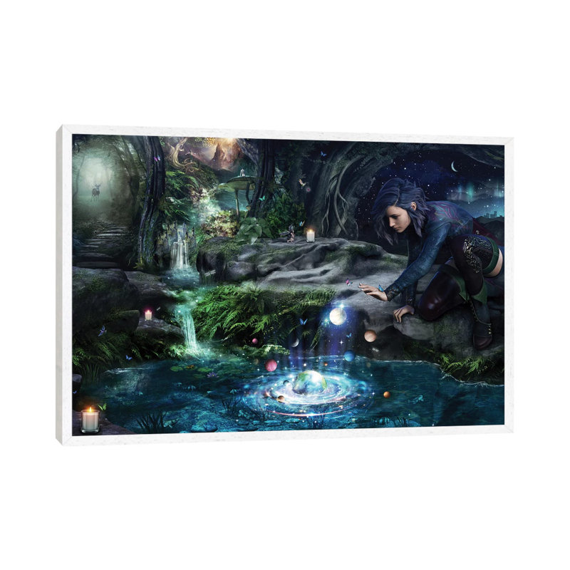 The Collector by Cameron Gray - Print on Canvas, 66.04 cm H x 45.72 cm W, White Framed
