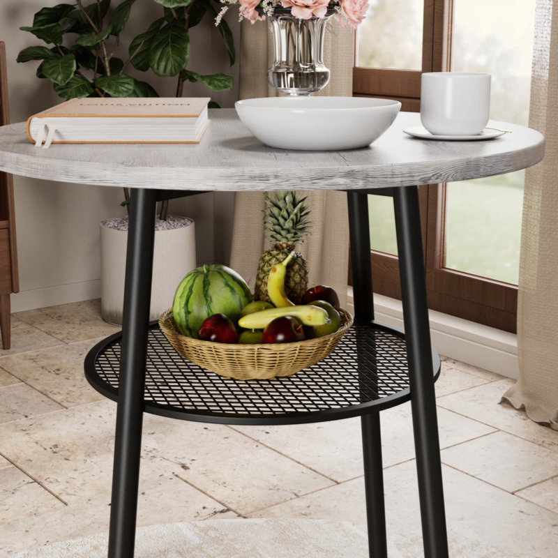 Ensemble de 3 tables de bar rondes avec dossier et cloison, petite table de salle à manger pour 2 personnes, table de petit-déjeuner et 2 tabourets pour la cuisine et la salle à manger