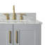 Meuble-lavabo simple en bois massif 37 po gris Freitas avec plateau en marbre de Carrare 0,75 po, évier droit décalé-271566831-304109142-304109143