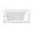 Kingston Brass Aqua Eden 60-Inch Acrylic Rectangular 3-Wall Alcove Tub, Hand Drain-108257990-106973555