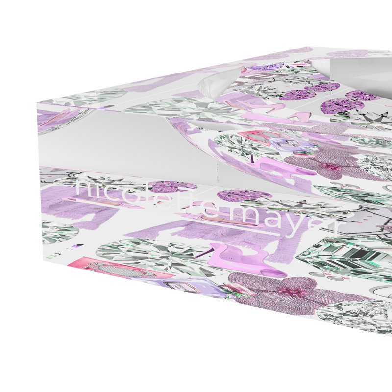 Bougie Acrylic Decorative Tray, 6"W x 6"D x 2"H