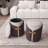 Two-Toned Ottoman With Storage Or Vanity Stool