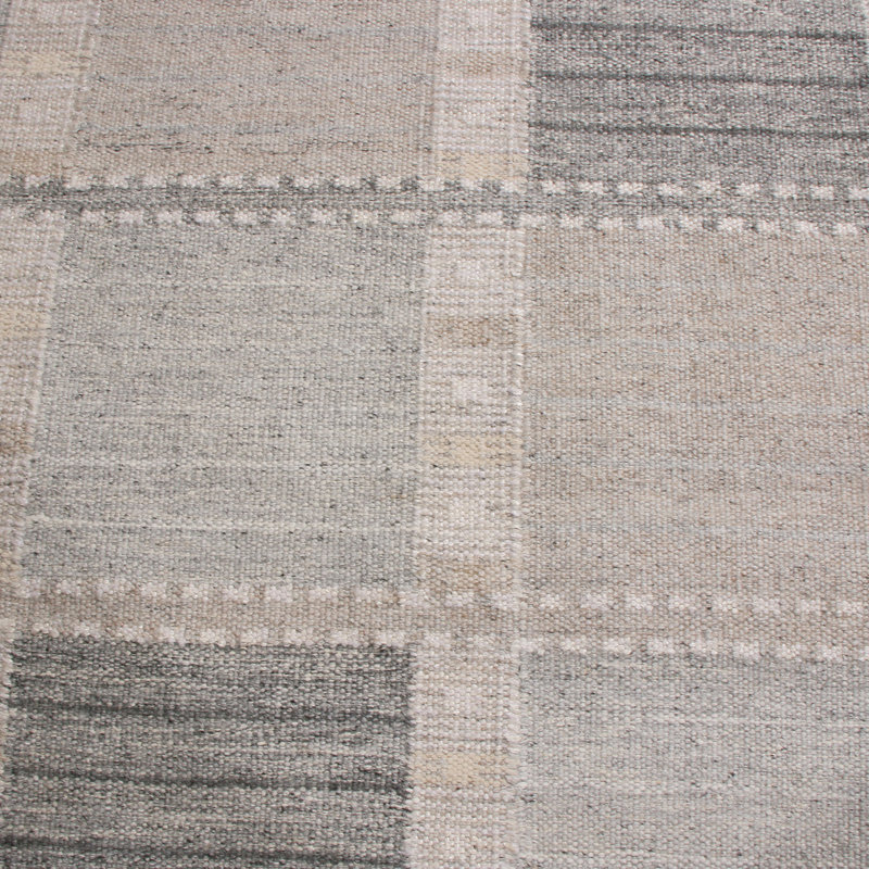 Hand Knotted Wool Geometric Area Rug, Rectangle 10' x 14'