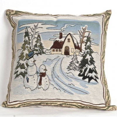  Tapestry Winter Time Throw Pillow Cover