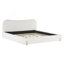 Lit tapissier élégant avec tête ondulée et surpiqûres verticales blanc très grand-966301741