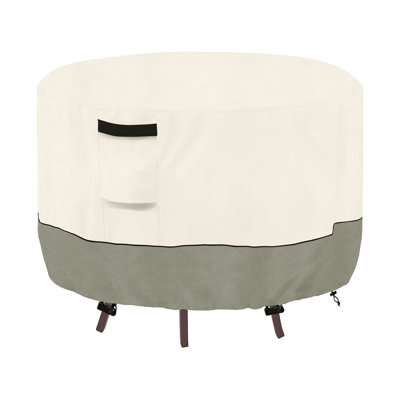 Housse de table ronde avec cordon réglable, boucles d'angle, aération en filet et poignée noire, protecteur de table étanche à la poussière avec sac de rangement