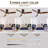 52 Inch Flush Mount Ceiling Fan With LED Light And Remote Control Solid Wood Blades