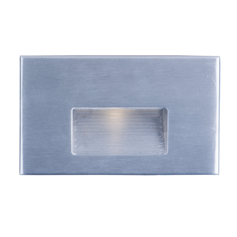 Gislind Integrated LED Metal Step Light Pack, Brushed Aluminum