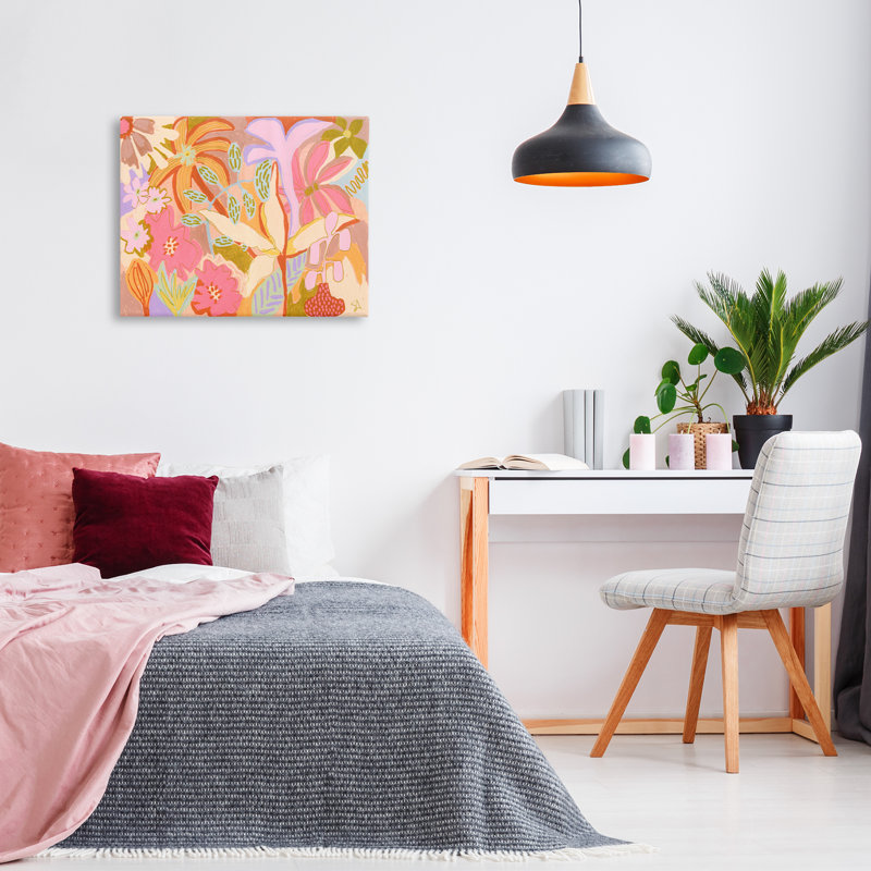 «Soft Expressive Botanicals», art mural sur toile par Suzanne Allard, H 24 po x l 30 po