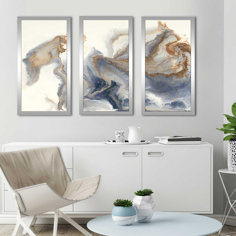 "Approche", impression sur acrylique 3 pièces, H 25,5 po x l 40,5 po x P 1 po