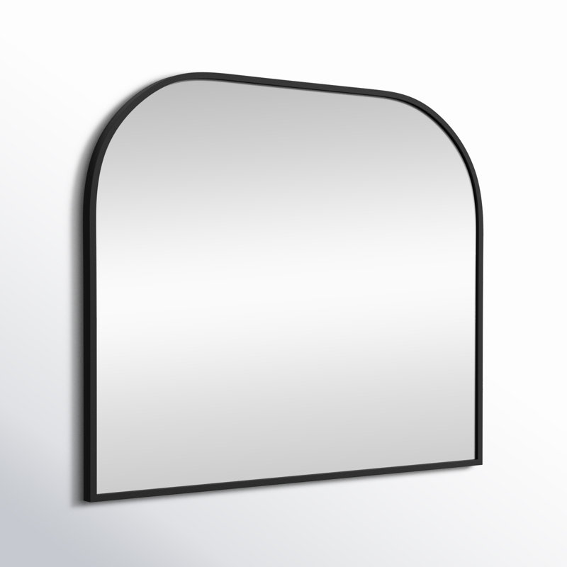 Sabine Metal Wide Arch Wall Mirror, Black, 30" x 36"