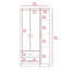 Armoire 2 portes 3 tiroirs Rowaton-1956139886