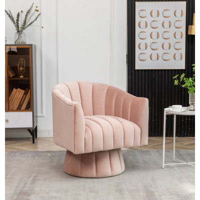 Murrow Upholstered Swivel Barrel Chair