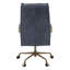 Chaise de bureau en cuir gris - pivotant sur 360 degrés, siège réglable, roulettes, base à 5 avec siège et coussin de dossier étonnamment distinctifs
