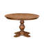 Ensemble de table de salle à manger moderne 7 pièces comprenant une table et 6 chaises en polyester gris clair avec dossier capitonné, noyer antique-1065528786