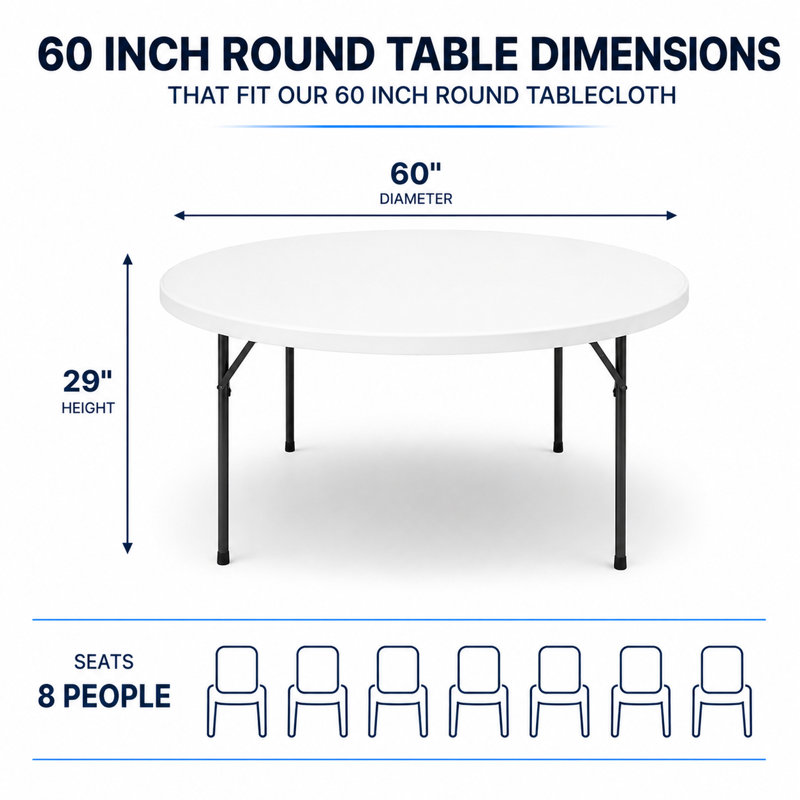 The Folding Tablecloth 60 inch round, Black