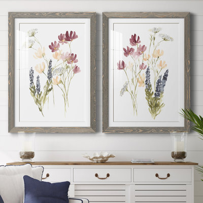 " Lobelia Garden I " 2 - Pieces Painting Print