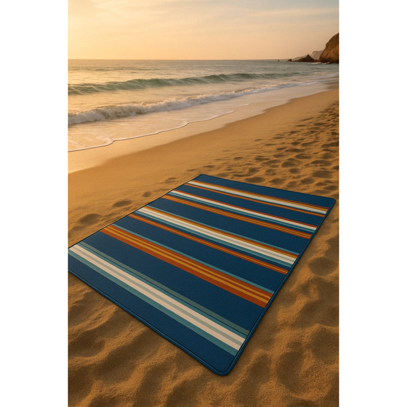 Hurley Blue Stripe 50X60" Acrylic Camp Blanket