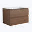 Meuble-lavabo mural 30 po avec lavabo en céramique noire, 2 tiroirs à fermeture en douceur, ensemble KD-101897632