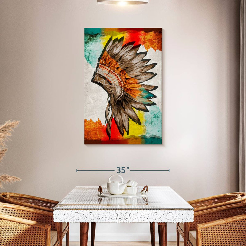 Lelar Native American Headwear, 45" H x 30" W