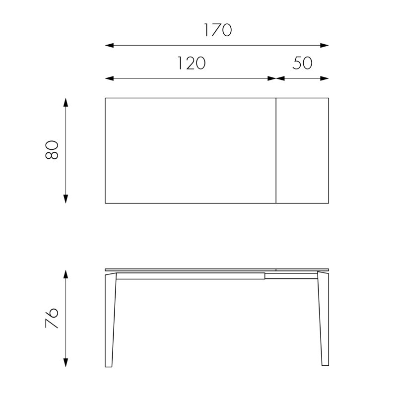 Brinton Extendable Glass Top Metal Base Dining Table