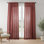 Cotton-Blend Textured Slub Semi-Sheer Curtains for Bedroom & Living Room Curtains (2 Panel Drapes)