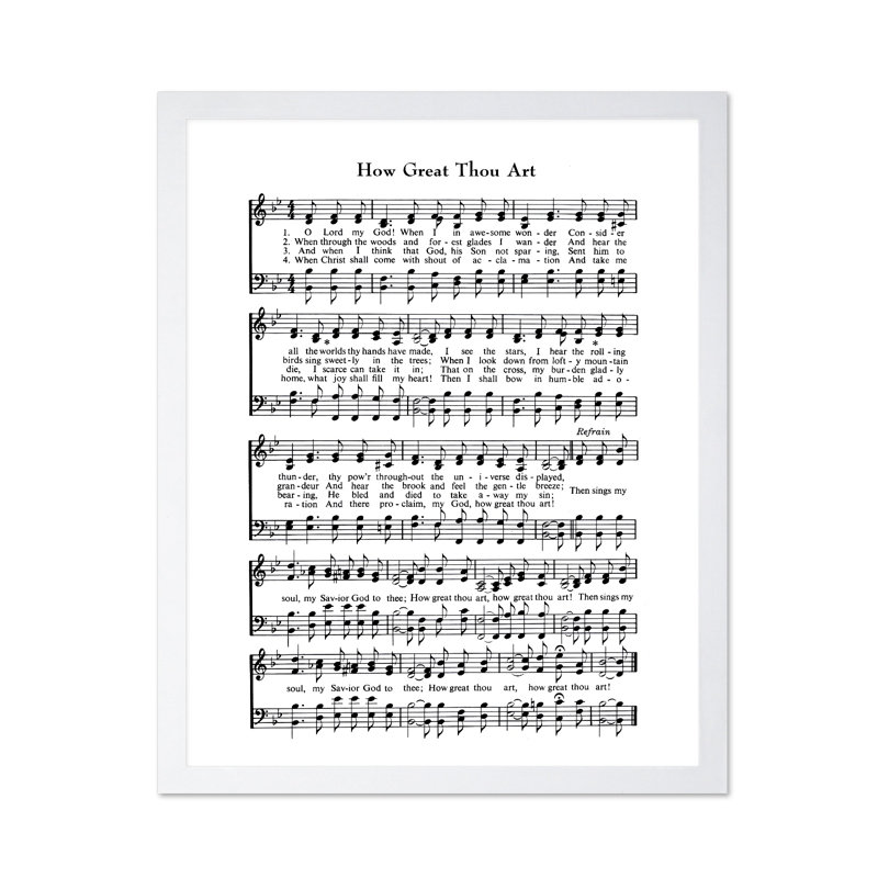 «How Great Thou Art», Affiche, H 18 po x l 24 po, Encadrement blanc