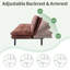 Canapé-lit futon avec mousse et accoudoirs amovibles - 2 à 4 places-170933939