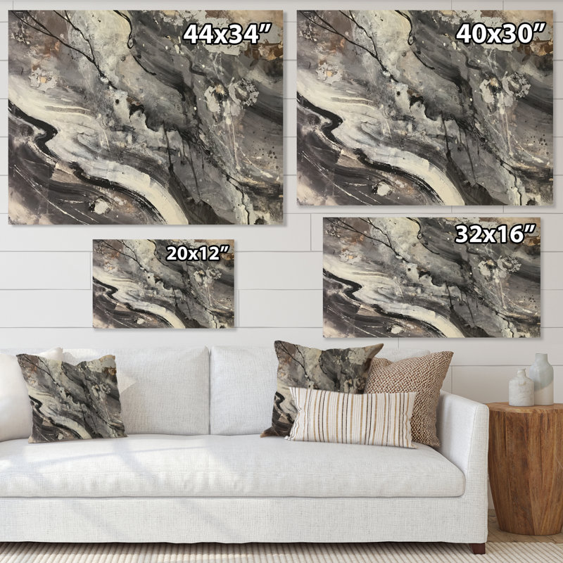 «Fire and Ice Minerals II», reproduction d'art sur toile tendue, H 12 po x l 20 po x p 1 po
