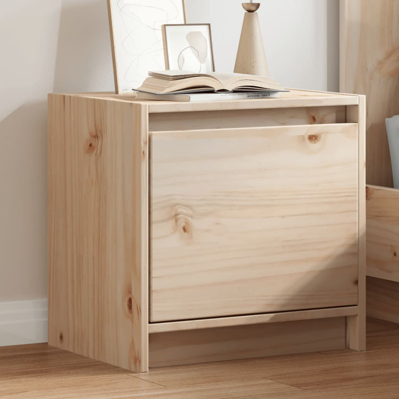 Granston 40cm W Solid Wood Bedside Table, Oak, Individual