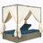 Adjustable Outdoor Sun Lounger With Canopy, Removable Cushion For Patio, Garden And Poolside-901425647