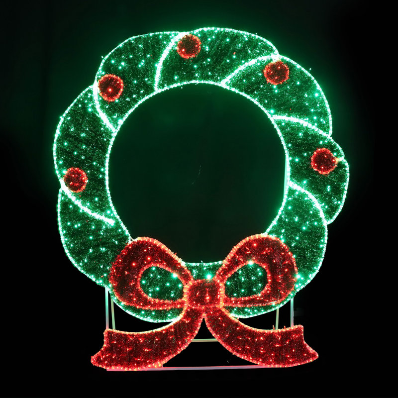 Season's Designs Christmas Led 82.68" X 70.87" Rope Light Wreath