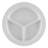 GET Melamine 3- Compartment Deep Divided Plates, 9" (Set of 12)-113872428