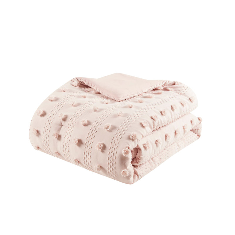 Édredon rose double / grand - Design et literie, Édredon double + 2 taies d'oreiller standard, Rose