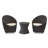 Antwaine Wicker 2 - Person Patio Conversation Sets with Cushions