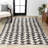 Farnham Moroccan Triangle Geometric Cream/Black Rug-1425599227