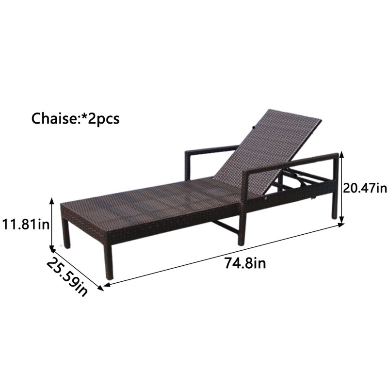 Chaise longue d'extérieur