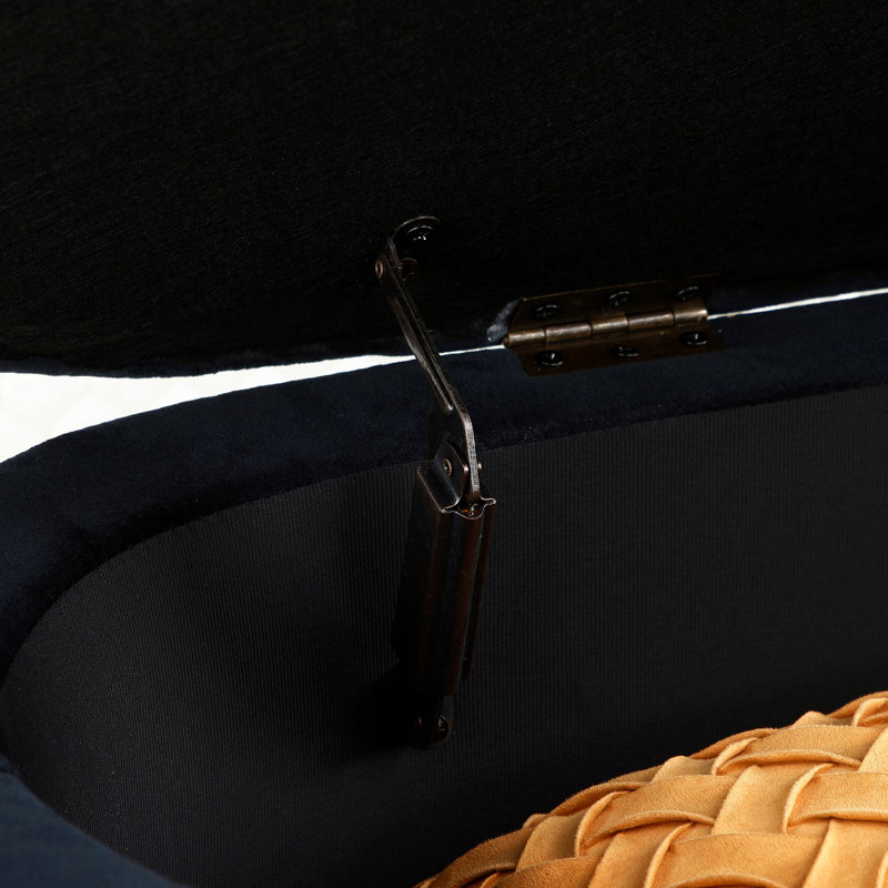 Storage Bench Bedroom Bench, Velvet Oval Upholstered End Of Bed Bench With Golden Metal Legs,50"Modern Storage Ottoman Bench For Bedroom, Living Room,Entryway,Window